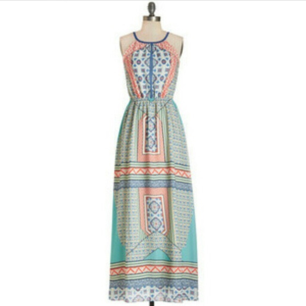 Pink Martini Prism Blue Maxi Dress